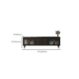 Mid-Century Modern Wood Black Drawers Long TV Stand Image - 10