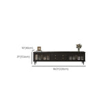 Mid-Century Modern Wood Black Drawers Long TV Stand Image - 11