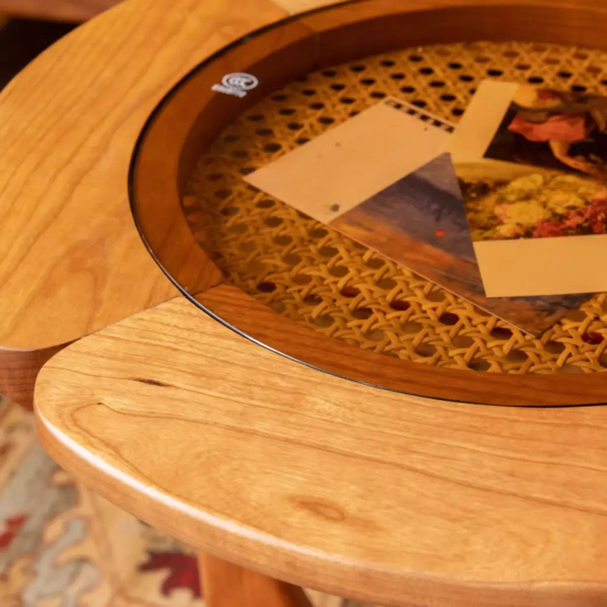 Mid-Century Modern Wood Flower Nesting Coffee Table Image - 5