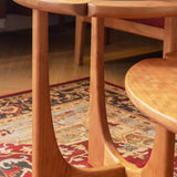Mid-Century Modern Wood Flower Nesting Coffee Table Image - 6