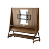 Walnut color No-drawers 40”-65” Mid-Century Modern Wood Movable Adjustable TV Mount TV Stand Image - 20