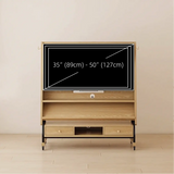 Mid-Century Modern Wood Movable Adjustable TV Mount TV Stand Image - 25