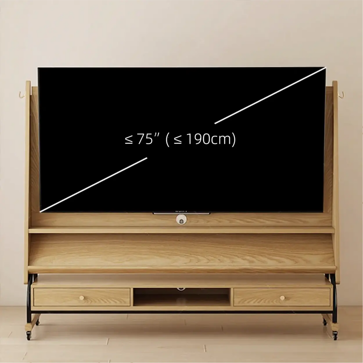 Mid-Century Modern Wood Movable Adjustable TV Mount TV Stand Image - 28