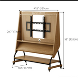 Mid-Century Modern Wood Movable Adjustable TV Mount TV Stand Image - 31