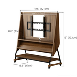 Mid-Century Modern Wood Movable Adjustable TV Mount TV Stand Image - 32