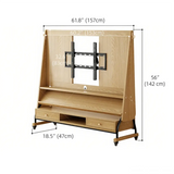 Mid-Century Modern Wood Movable Adjustable TV Mount TV Stand Image - 34
