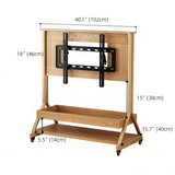 Mid-Century Modern Wood Movable Adjustable TV Mount TV Stand Image - 37