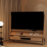 Mid-Century Modern Wood Movable Adjustable TV Mount TV Stand Image - 6