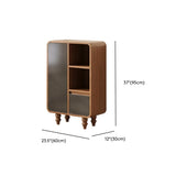 Mid-Century Modern Wood Rounded Edges Drawer Shelf Bookcase Image - 25