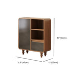 Mid-Century Modern Wood Rounded Edges Drawer Shelf Bookcase Image - 26