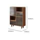 Mid-Century Modern Wood Rounded Edges Drawer Shelf Bookcase Image - 30