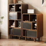 Mid-Century Modern Wood Rounded Edges Drawer Shelf Bookcase Image - 7