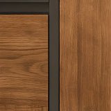 Mid-Century Modern Wood Rounded Edges Drawer Shelf Bookcase Image - 9