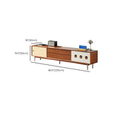 Mid-Century Modern Wood TV Stand with Drawers Storage #size