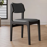 Mid-Century Modern Wood Upholstered Open Back Dining Chair Image - 14