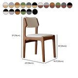 Mid-Century Modern Wood Upholstered Open Back Dining Chair #size