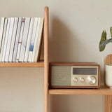 Mid-Century Modern Wooden Vertical Open Back Bookshelf Image - 9