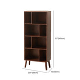 Mid-Century Rubberwood Vertical Closed Bookcase Brown Image - 17