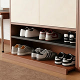 Mid-century style wall-mounted shoe cabinet and storage unit for the entryway. Image - 7