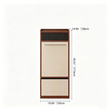 Mid-century style wall-mounted shoe cabinet and storage unit for the entryway. #size