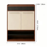 Mid-century style wall-mounted shoe cabinet and storage unit for the entryway. Image - 9