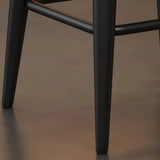 Mid-Century Upholstered Swivel Bar Stool with Padded Backrest Image - 12