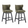 Mid-Century Upholstered Swivel Wingback Bar Stools Set of 2 Image - 21