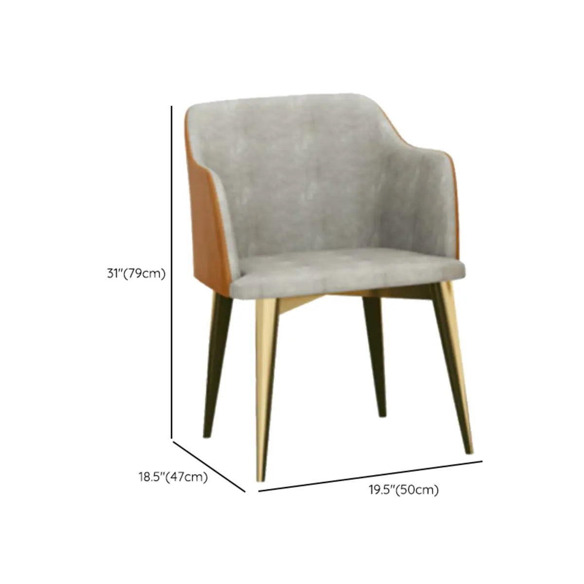 Mid-Century Yellow Ergonomic Velvet Fixed Arms Office Chair Image - 12