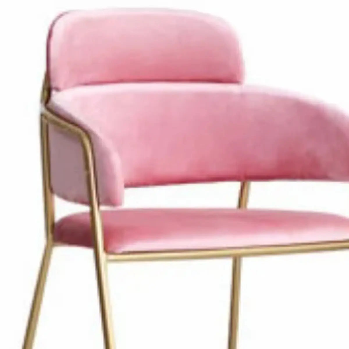 Mid-Century Yellow Ergonomic Velvet Fixed Arms Office Chair Image - 8