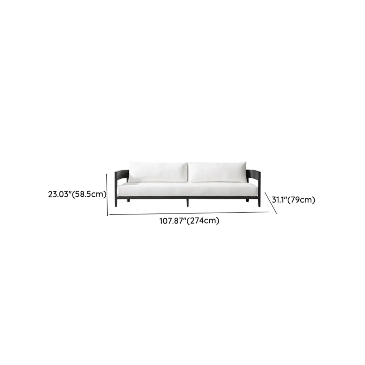 Mildew Resistant Modular Metal Beige Patio Sofa Set Image - 22