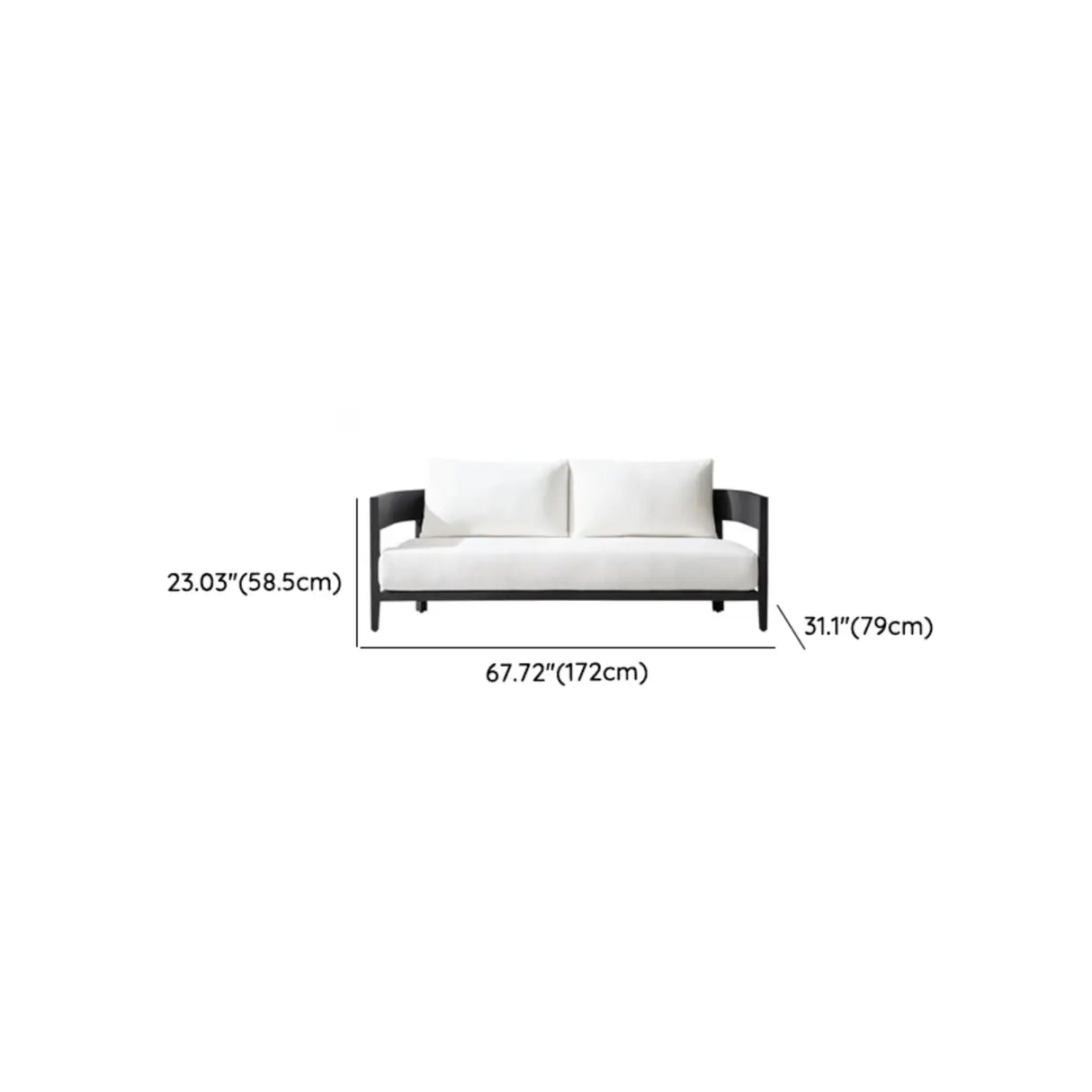 Mildew Resistant Modular Metal Beige Patio Sofa Set Image - 23