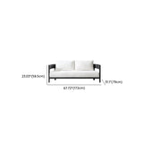 Mildew Resistant Modular Metal Beige Patio Sofa Set Image - 23