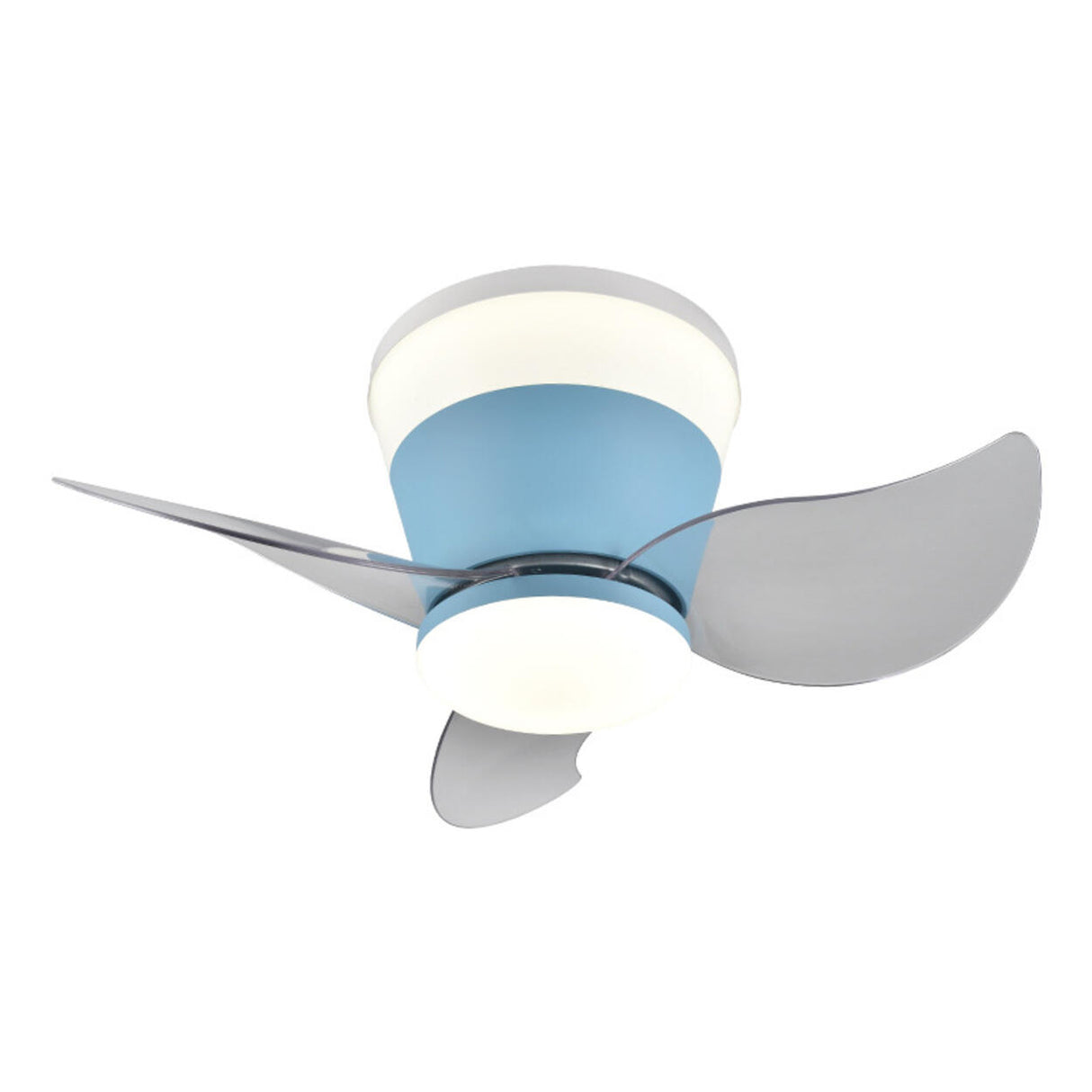 Mini 3 Clear Blade Cone Recessed Ceiling Fan with Light Image - 10