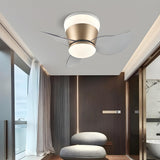 Mini 3 Clear Blade Cone Recessed Ceiling Fan with Light Image - 11