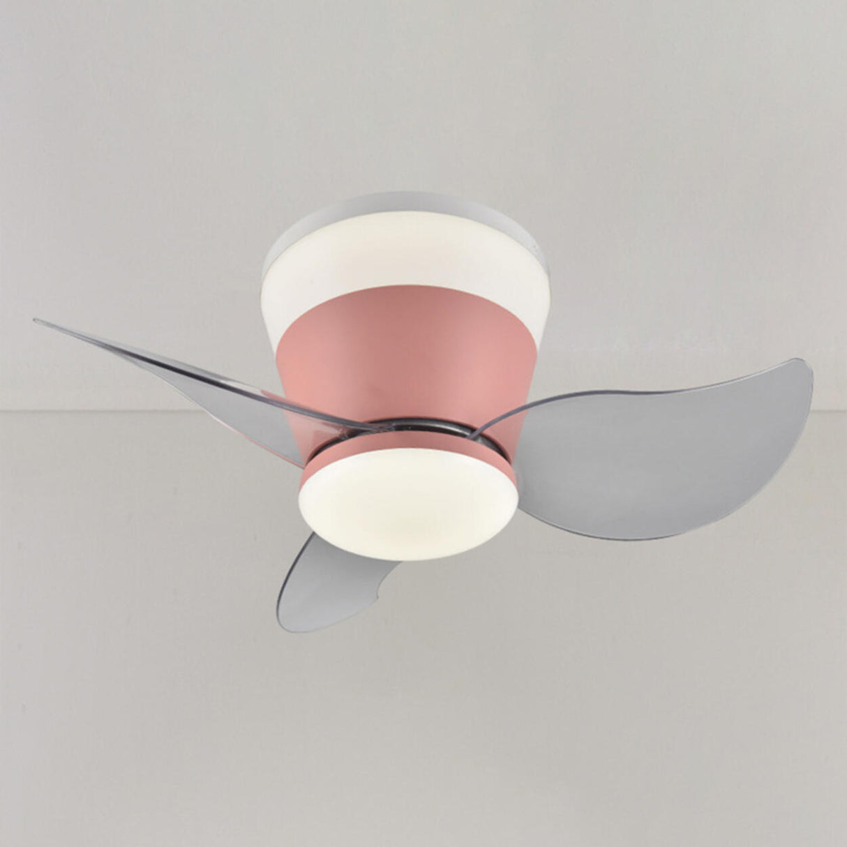 Mini 3 Clear Blade Cone Recessed Ceiling Fan with Light Image - 13