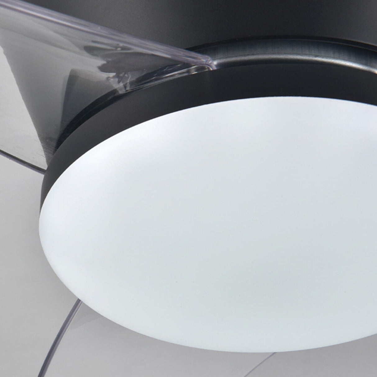 Mini 3 Clear Blade Cone Recessed Ceiling Fan with Light Image - 14