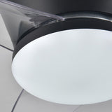 Mini 3 Clear Blade Cone Recessed Ceiling Fan with Light Image - 14