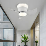 Mini 3 Clear Blade Cone Recessed Ceiling Fan with Light Image - 5