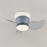 Mini 3 Clear Blade Cone Recessed Ceiling Fan with Light Image - 8