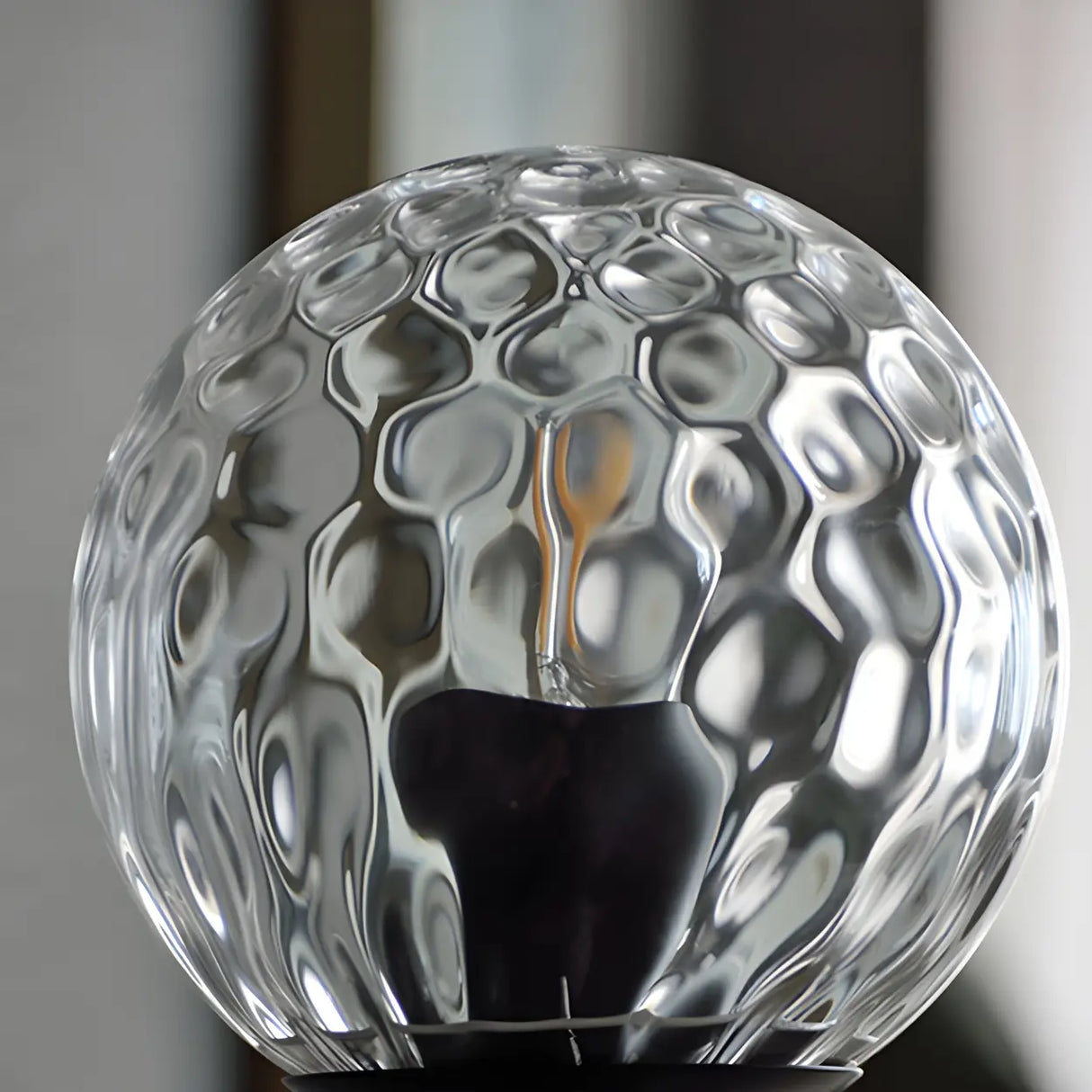 Mini Simple Glass Globe Black Finish Wall Vanity Light Image - 12