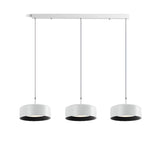 Minimalist 3-Light Cylinder Black Pendant Light Image - 3