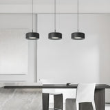 Minimalist 3-Light Cylinder Black Pendant Light Image - 4
