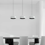 Minimalist 3-Light Cylinder Black Pendant Light Image - 5