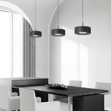 Minimalist 3-Light Cylinder Black Pendant Light Image - 6