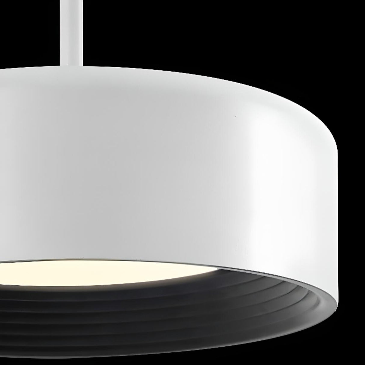 Minimalist 3-Light Cylinder Black Pendant Light Image - 8
