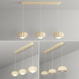 Minimalist 3 Lights Pink Dome Resin Pendant Light Image - 10