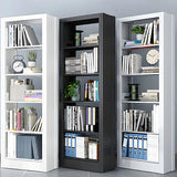 Minimalist 6-Tier Steel Rectangular Standard Bookcase Image - 10