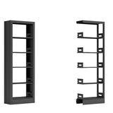 Minimalist 6-Tier Steel Rectangular Standard Bookcase Image - 14