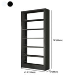 Minimalist 6-Tier Steel Rectangular Standard Bookcase #size