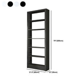 Minimalist 6-Tier Steel Rectangular Standard Bookcase Image - 26